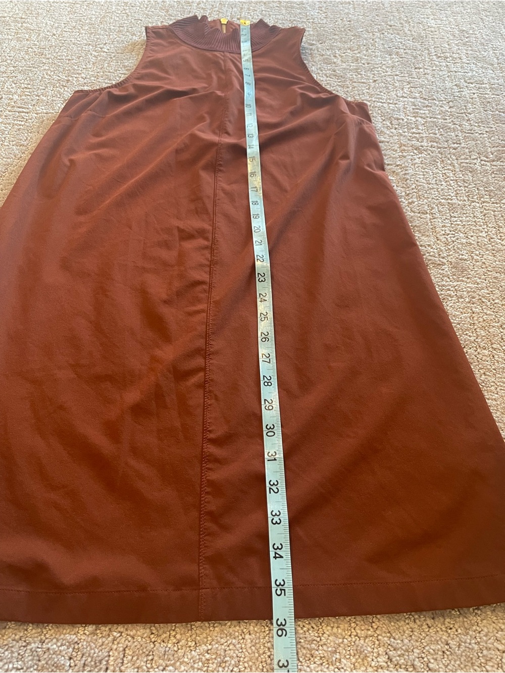 Athleta Initiative Sleeveless Mock Neck Mini Dress in Adirondack Brown, Size XS - Picture 12 of 15